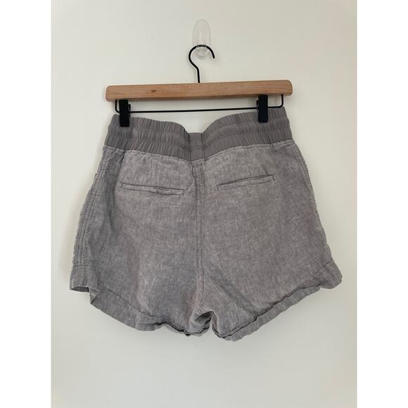 Athleta Linen Cabo Shorts 4" in Gray. Size 6 - Picture 3 of 4